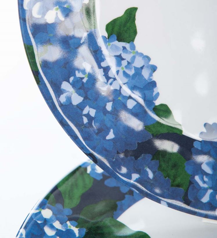 Plow & Hearth saisonniers et cadeaux assiettes plates en mélamine vichy bleu, lot de 6 - lac 0BNZ3199