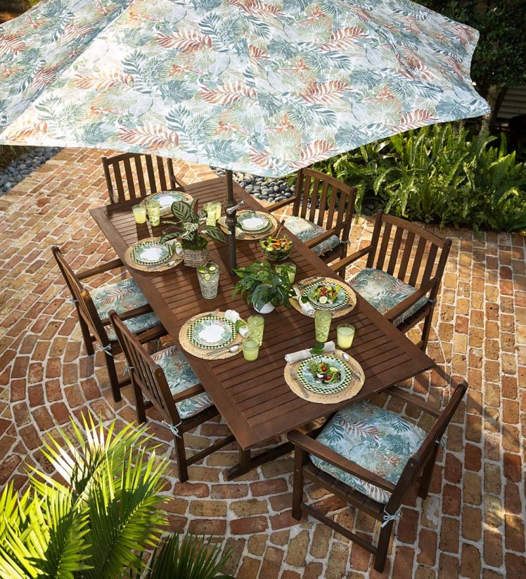 Plow & Hearth saisonniers et cadeaux assiettes plates en mélamine vichy bleu, lot de 6 - lac 0BNZ3199