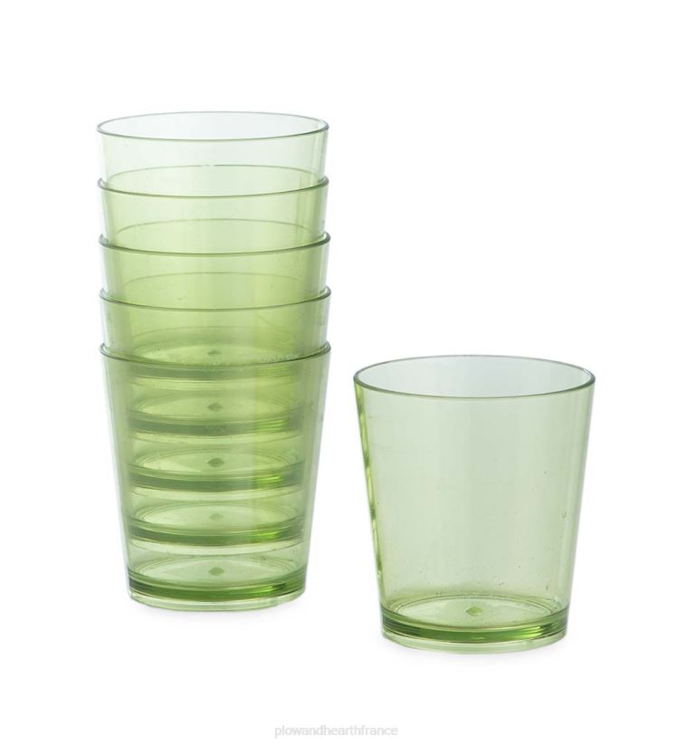 Plow & Hearth saisonniers et cadeaux acrylique bleu lac grand 20 oz. gobelets, lot de 6 0BNZ3169