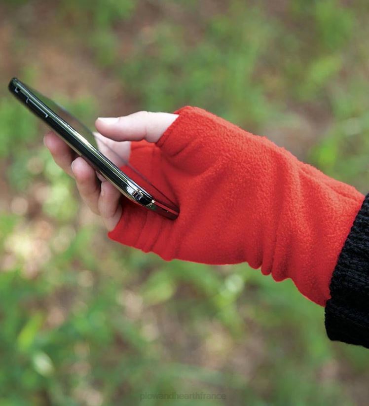 Plow & Hearth saisonniers et cadeaux gants sans doigts en polaire pour hommes et femmes 0BNZ3007