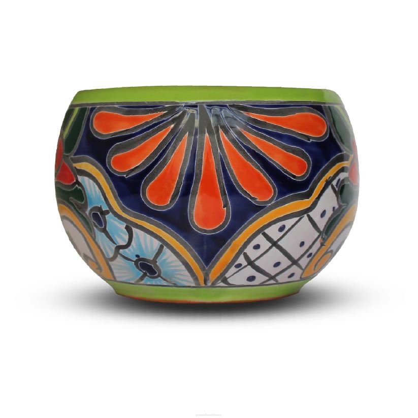 Plow & Hearth saisonniers et cadeaux jardinière baul talavera verte, moyenne 0BNZ3229