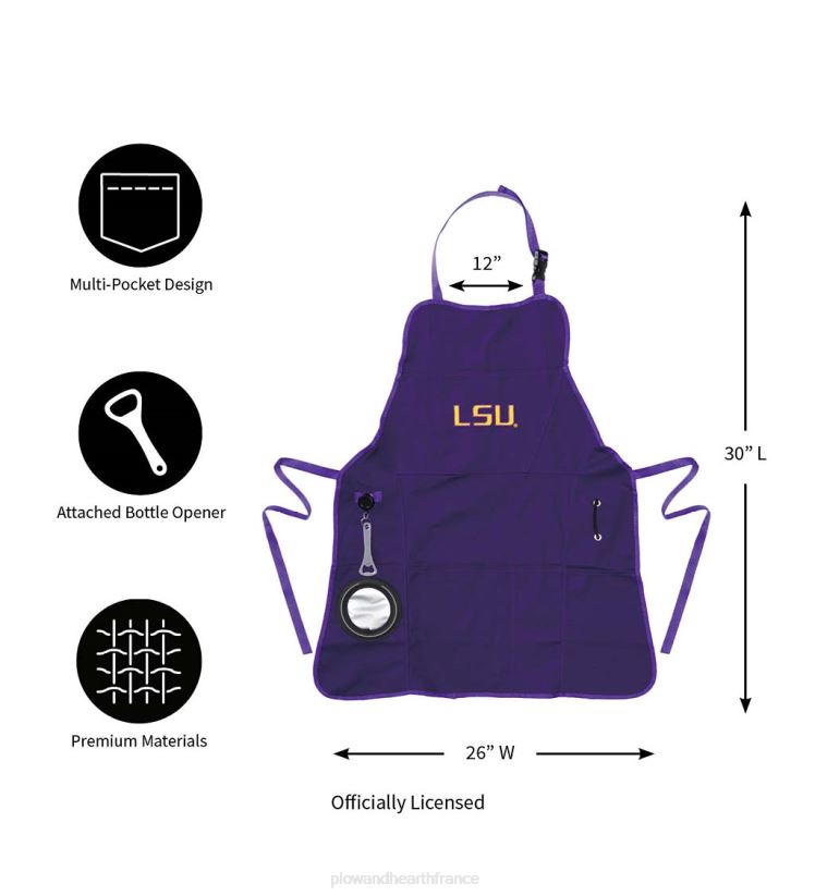 Plow & Hearth saisonniers et cadeaux tablier de grillade/cuisine de fierté d'équipe d'université de toile de coton de luxe - texas a & m 0BNZ3025