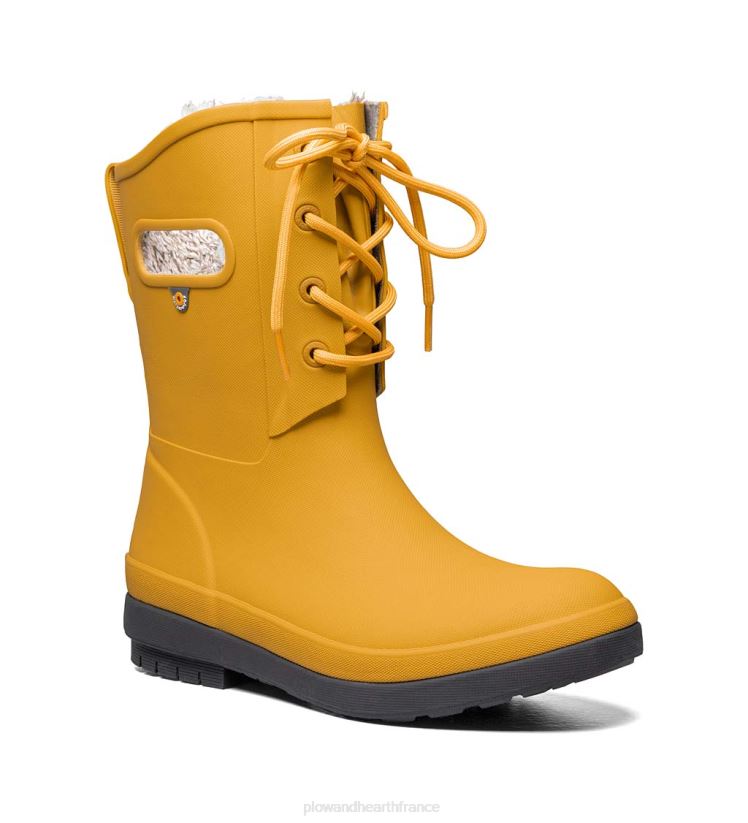 Plow & Hearth saisonniers et cadeaux Bogs Amanda Plush II - Bottes de pluie imperméables à lacets - Noir - Taille 07 0BNZ1075