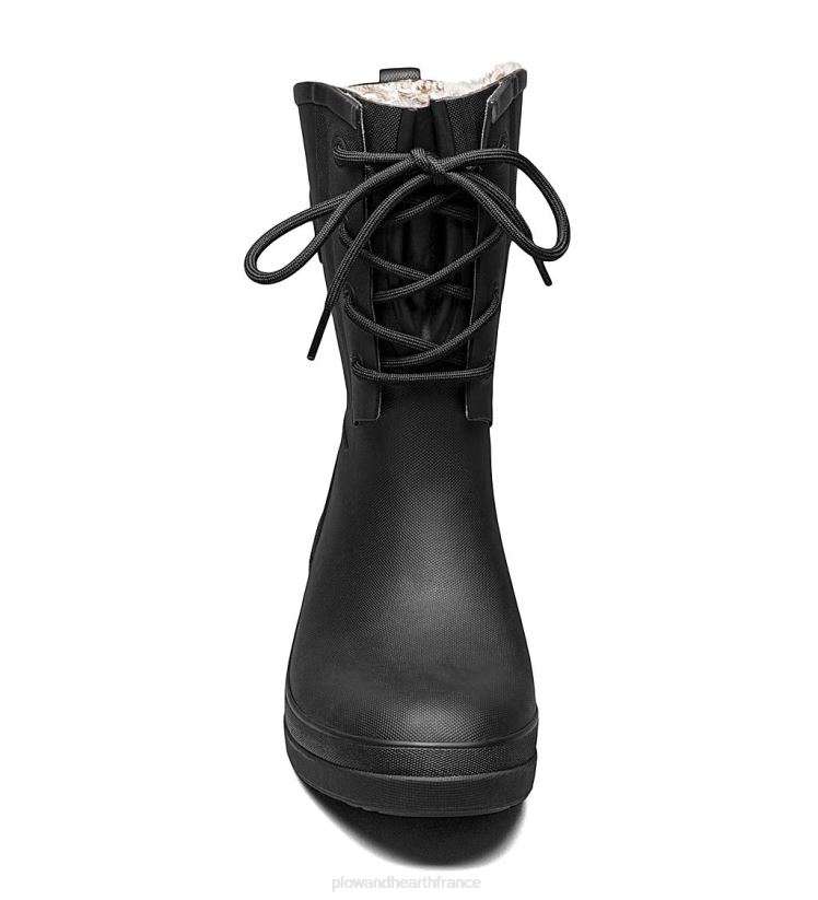 Plow & Hearth saisonniers et cadeaux Bogs Amanda Plush II - Bottes de pluie imperméables à lacets - Noir - Taille 07 0BNZ1075