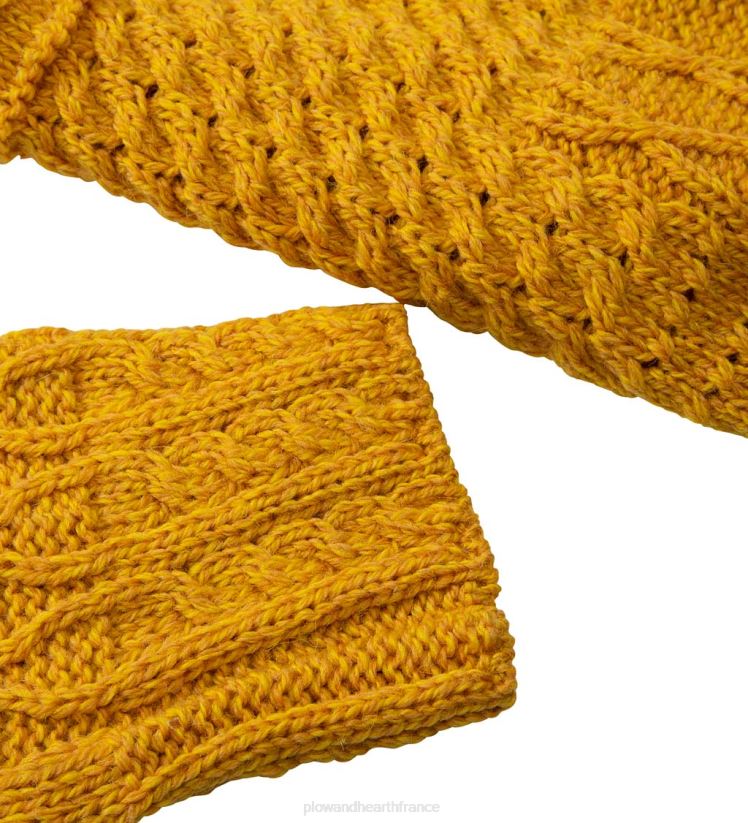 Plow & Hearth saisonniers et cadeaux Cardigan Corina en laine mérinos avec un seul bouton sur le devant - moutarde - l (12-14) 0BNZ2981