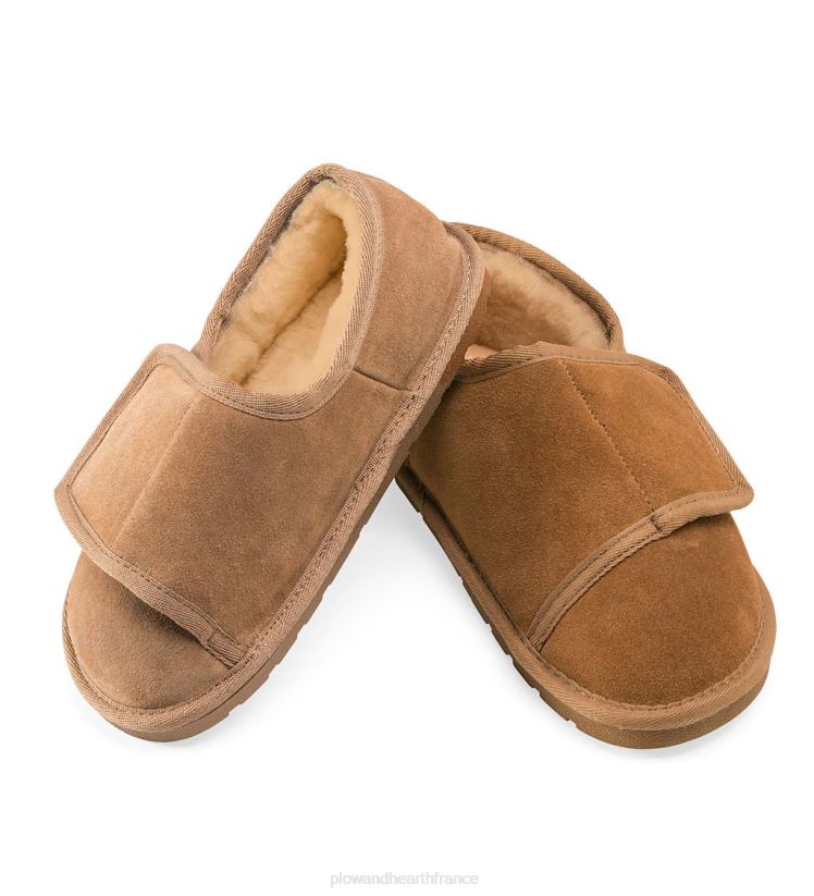 Plow & Hearth saisonniers et cadeaux Chaussons chaussons en peau de mouton pour femmes - châtaigne - l(8-9) 0BNZ3041