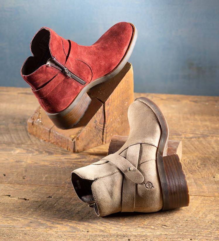 Plow & Hearth saisonniers et cadeaux bottine born tori à brides enveloppantes - rouge foncé - 7 0BNZ3047