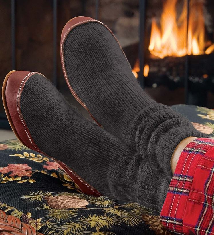 Plow & Hearth saisonniers et cadeaux la chaussette pantoufle à glands originale - anthracite - xx-small 0BNZ3066