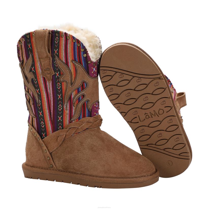 Plow & Hearth saisonniers et cadeaux lamo bottes wrangler en daim pour enfant - châtaigne - taille 1a 0BNZ3062