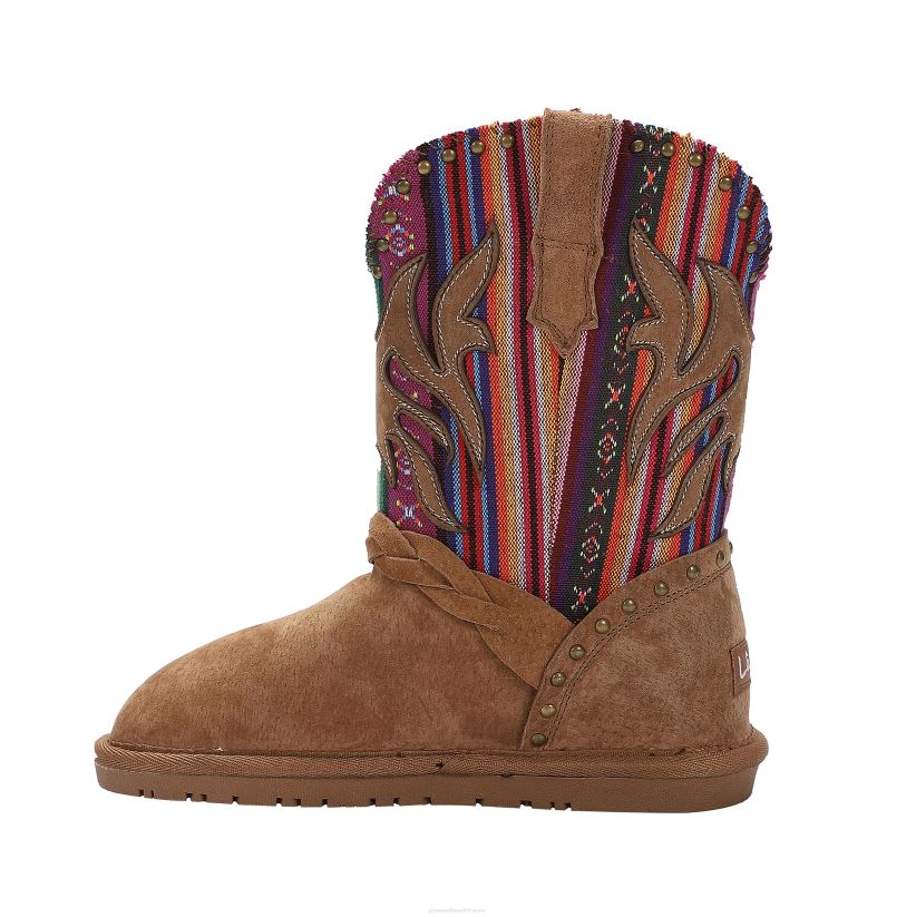 Plow & Hearth saisonniers et cadeaux lamo bottes wrangler en daim pour enfant - châtaigne - taille 1a 0BNZ3062