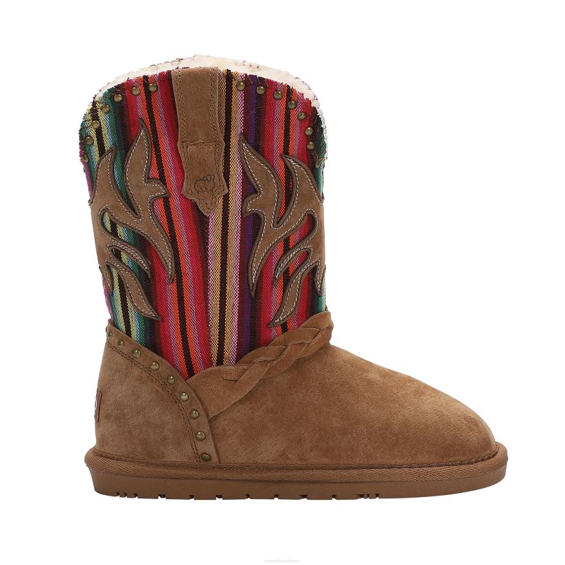 Plow & Hearth saisonniers et cadeaux lamo bottes wrangler en daim pour enfant - châtaigne - taille 1a 0BNZ3062