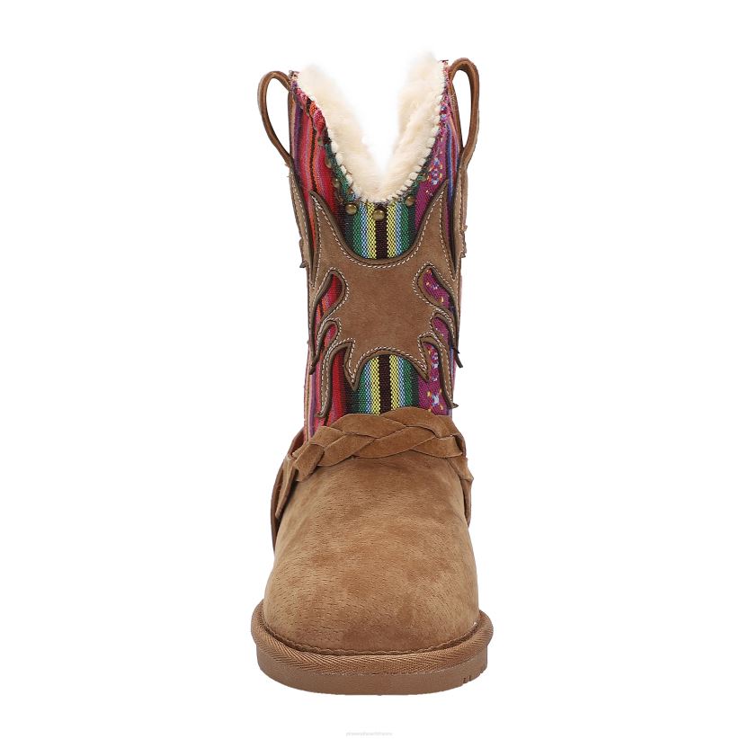 Plow & Hearth saisonniers et cadeaux lamo bottes wrangler en daim pour enfant - châtaigne - taille 1a 0BNZ3062