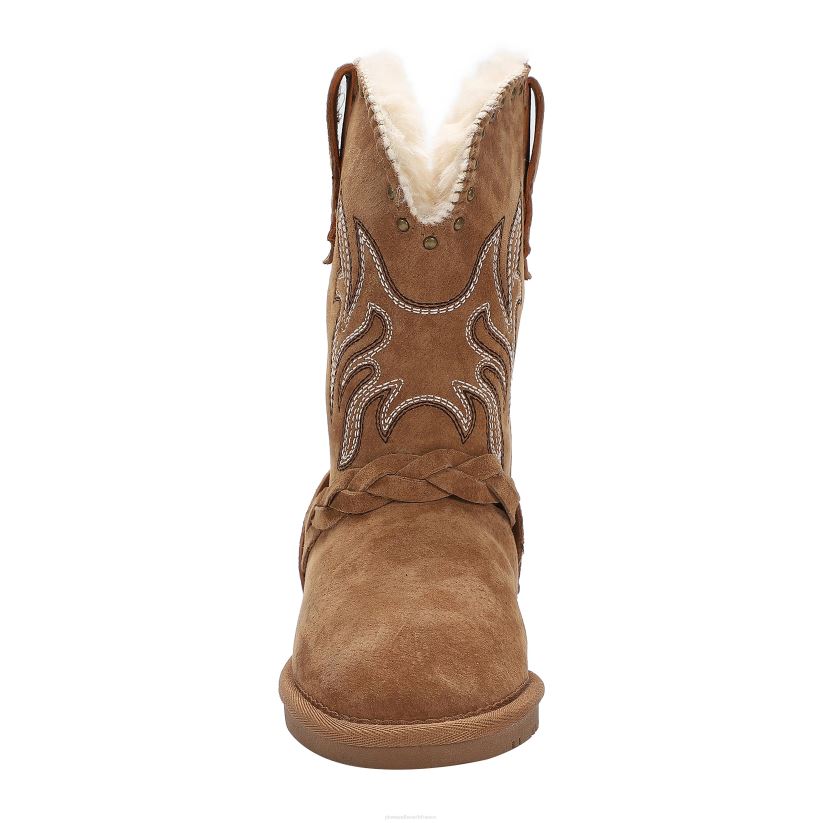Plow & Hearth saisonniers et cadeaux lamo bottes wrangler en daim pour enfant - châtaigne - taille 1a 0BNZ3062