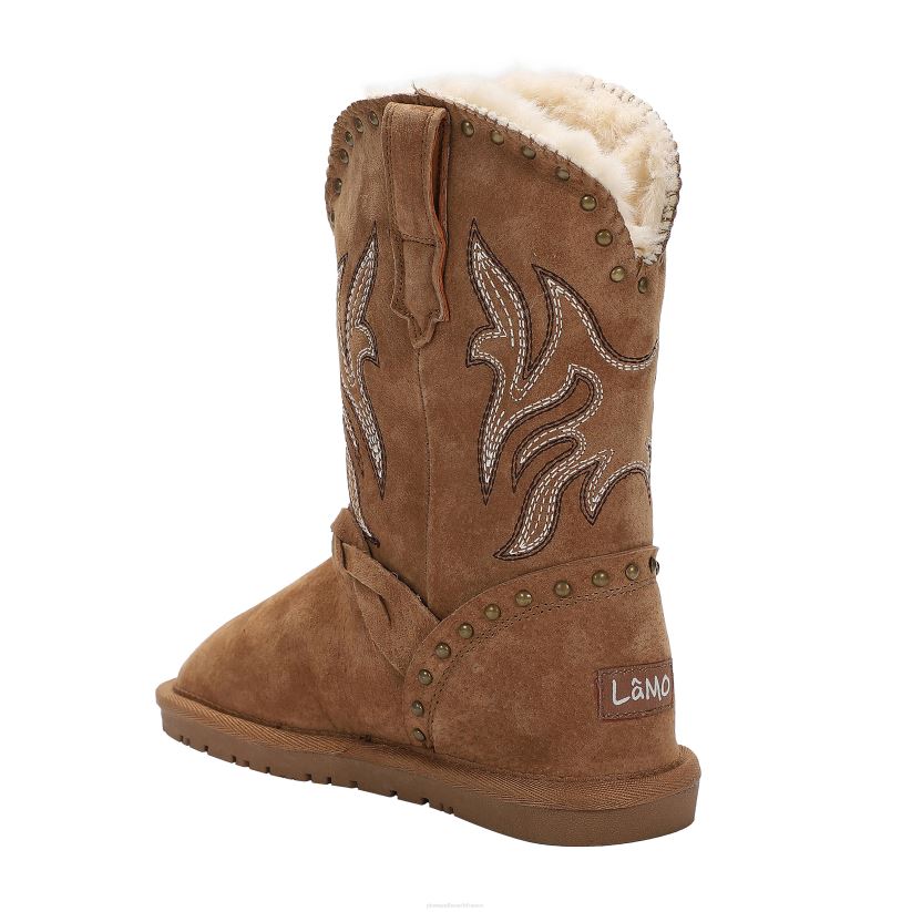 Plow & Hearth saisonniers et cadeaux lamo bottes wrangler en daim pour enfant - châtaigne - taille 1a 0BNZ3062