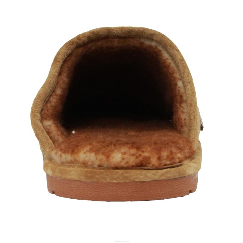 Plow & Hearth saisonniers et cadeaux lamo chausson en daim pour hommes - châtaigne - l 0BNZ3019