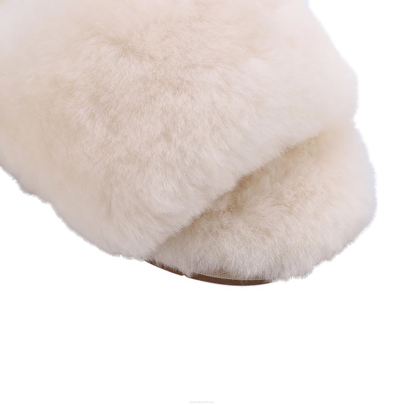 Plow & Hearth saisonniers et cadeaux lamo chausson femme naomi en peau de mouton - crème - m 0BNZ3057