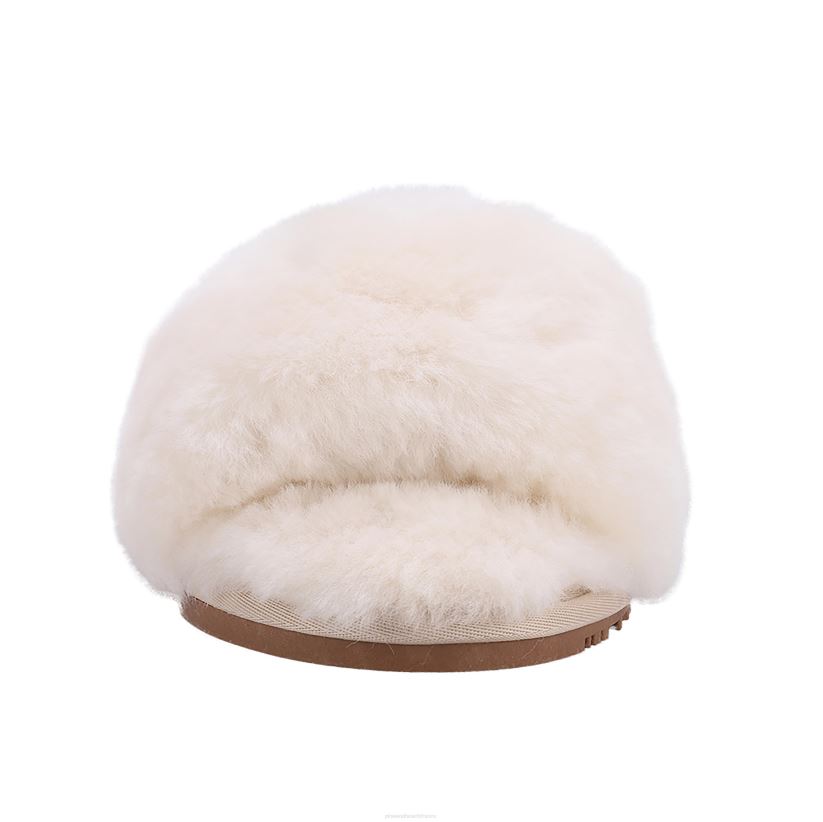 Plow & Hearth saisonniers et cadeaux lamo chausson femme naomi en peau de mouton - crème - m 0BNZ3057