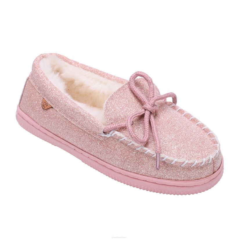 Plow & Hearth saisonniers et cadeaux lamo chaussons mocassins à enfiler en daim pour enfant - châtaigne - taille 1 an 0BNZ3021