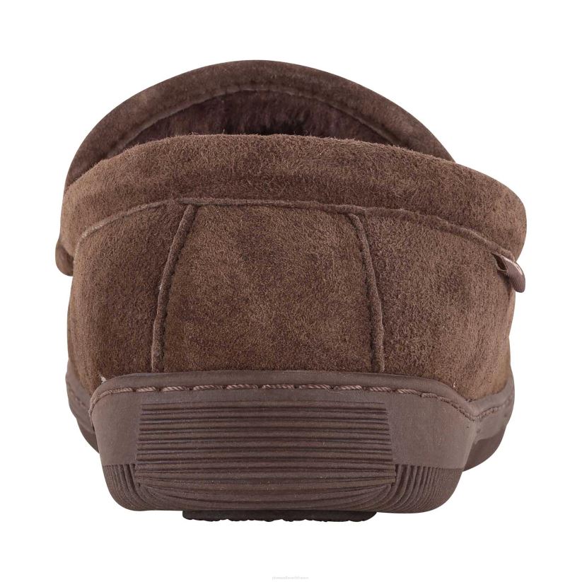 Plow & Hearth saisonniers et cadeaux lamo mocassins à enfiler en daim pour femme - châtaigne - taille 5 0BNZ3024