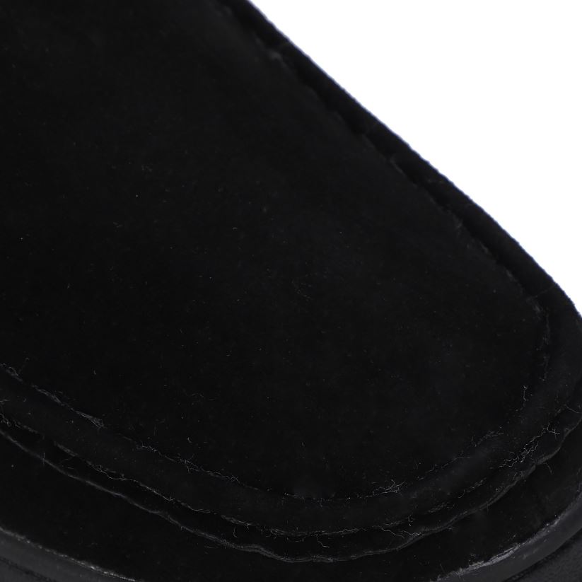 Plow & Hearth saisonniers et cadeaux lamo mocassins harrison en daim pour hommes - noir - taille 7 0BNZ3018