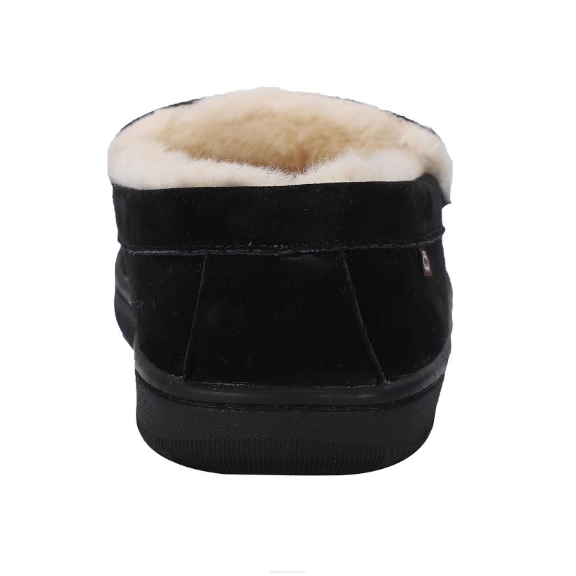 Plow & Hearth saisonniers et cadeaux lamo mocassins harrison en daim pour hommes - noir - taille 7 0BNZ3018