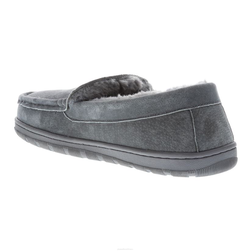 Plow & Hearth saisonniers et cadeaux lamo mocassins harrison en daim pour hommes - noir - taille 7 0BNZ3018