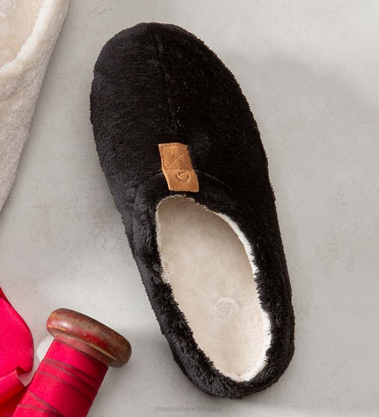 Plow & Hearth saisonniers et cadeaux pantoufles pour femmes acorn spencer spa hoodback - noir - s (5-6) 0BNZ3020