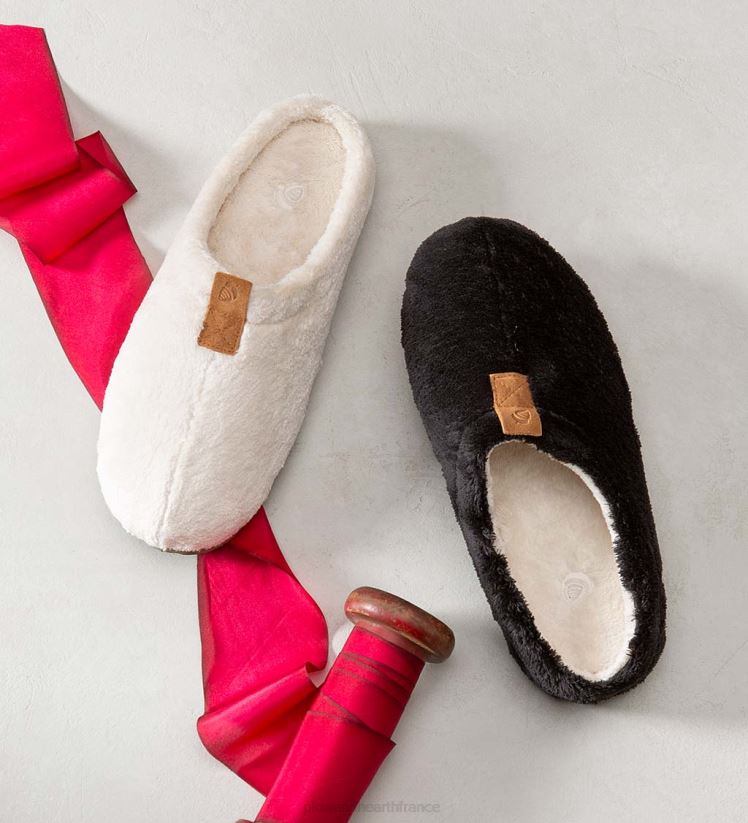 Plow & Hearth saisonniers et cadeaux pantoufles pour femmes acorn spencer spa hoodback - noir - s (5-6) 0BNZ3020