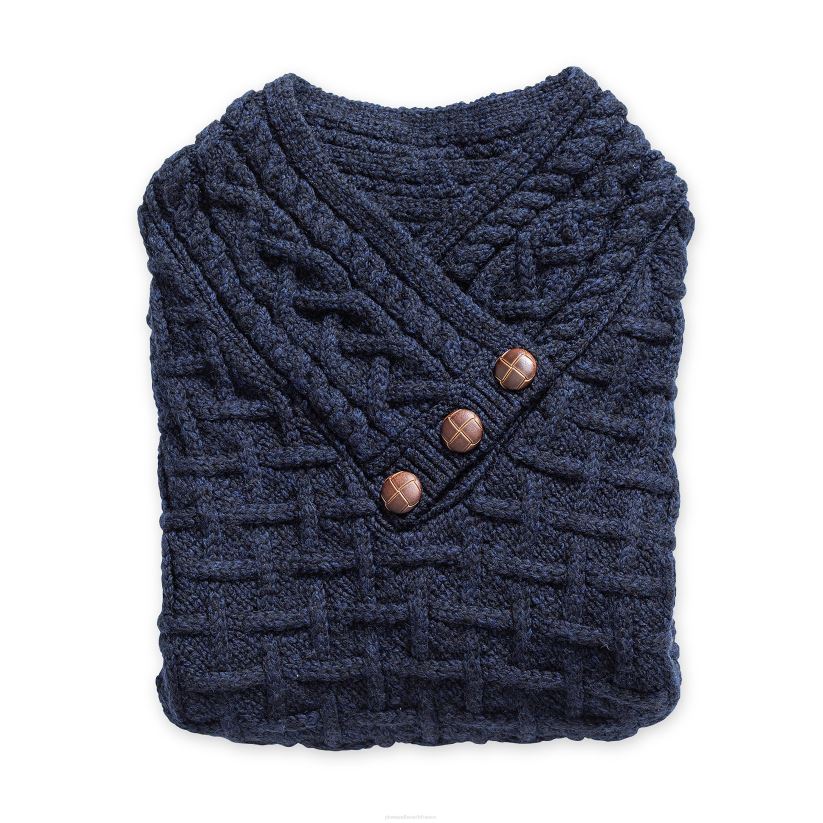 Plow & Hearth saisonniers et cadeaux poncho en treillis super doux en laine mérinos irlandaise pour femme - encre chinée - s/m 0BNZ2987