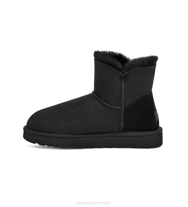 Plow & Hearth saisonniers et cadeaux ugg bottes mini bailey bouton ii pour femmes - noir - taille 10 0BNZ3064