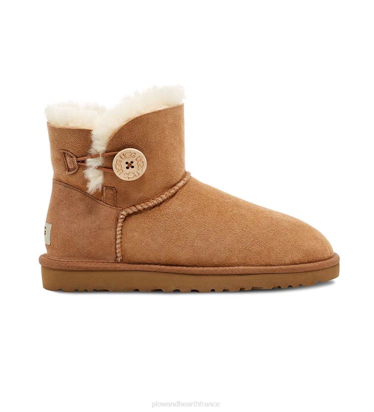 Plow & Hearth saisonniers et cadeaux ugg bottes mini bailey bouton ii pour femmes - noir - taille 10 0BNZ3064