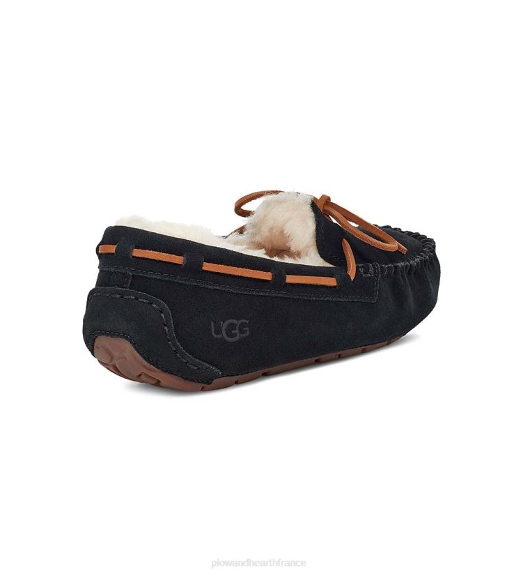 Plow & Hearth saisonniers et cadeaux ugg dakota pantoufles mocassins en daim pour femmes - noir - taille 6 0BNZ3058