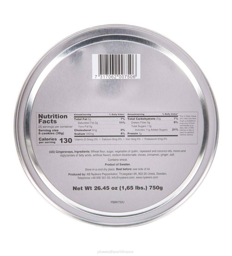 Plow & Hearth saisonniers et cadeaux biscuits suédois au gingembre nyakers dans une boîte cadeau 0BNZ2976
