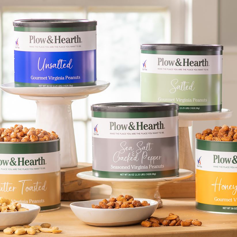 Plow & Hearth saisonniers et cadeaux cacahuètes de Virginie extra grosses, 36 oz. étain - non salé 0BNZ2978