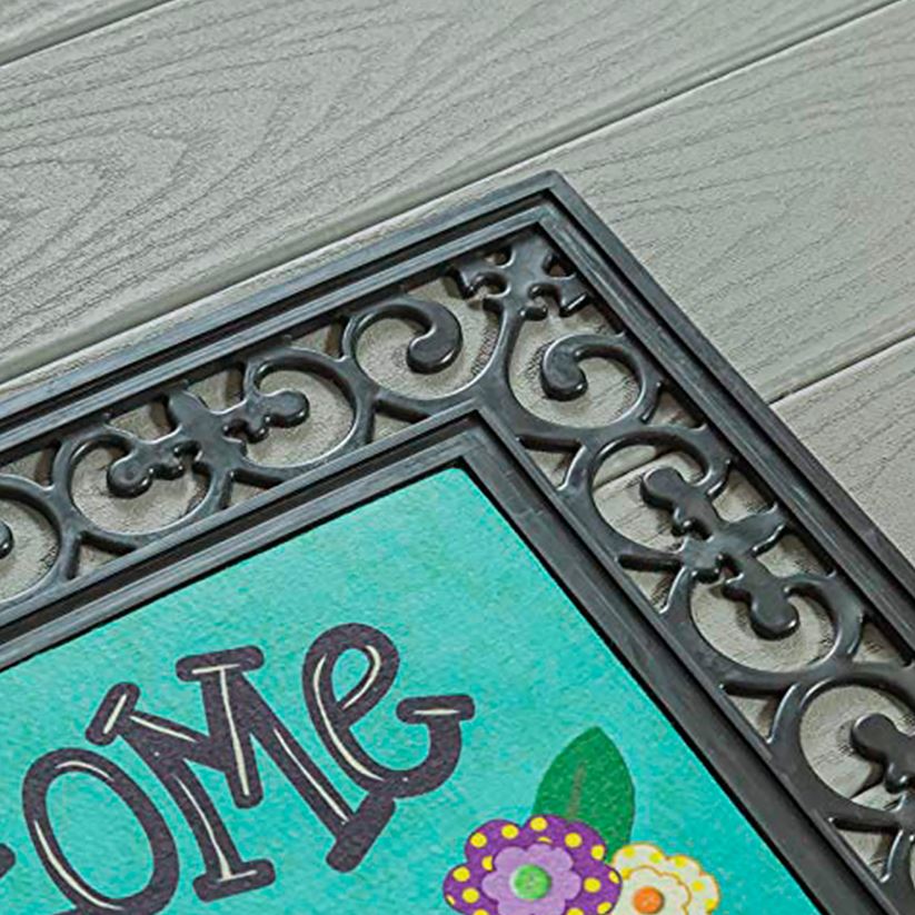 Plow & Hearth tapis et nattes Bienvenue à tous, drapeau de jardin en toile de jute et ensemble de tapis sassafras 0BNZ1966