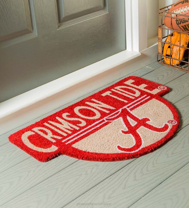 Plow & Hearth tapis et nattes Paillasson en fibre de coco en forme d'équipe ncaa - Tigres auburn 0BNZ1496