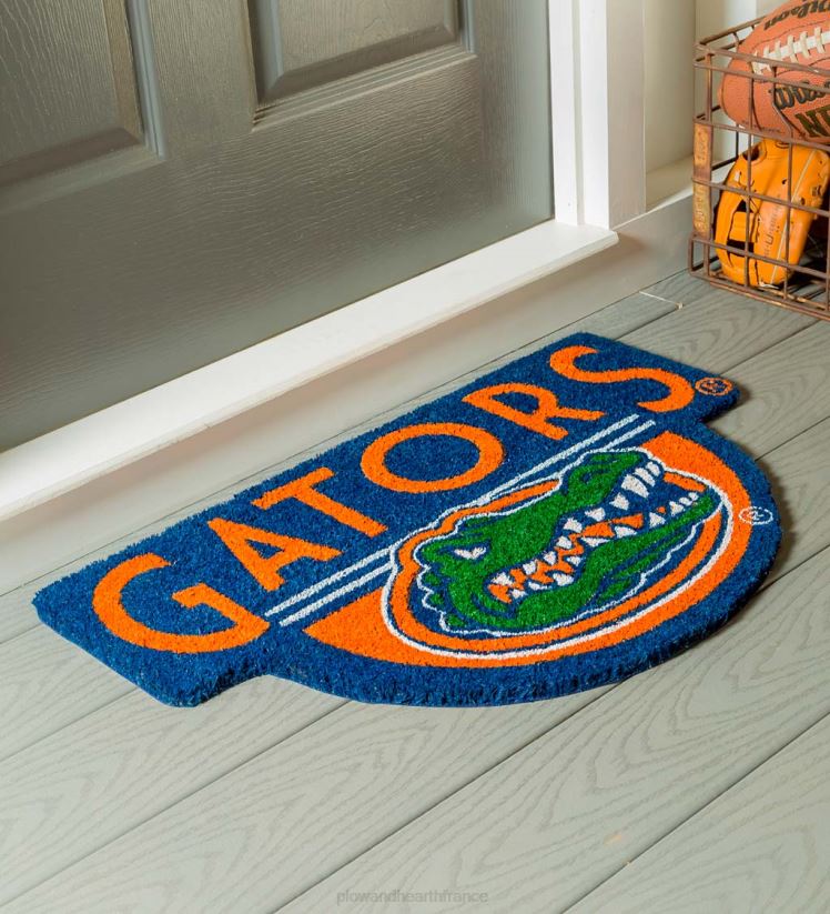 Plow & Hearth tapis et nattes Paillasson en fibre de coco en forme d'équipe ncaa - Tigres auburn 0BNZ1496