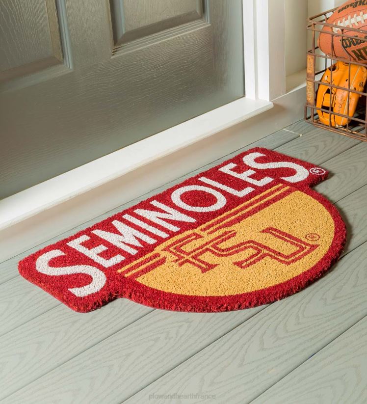 Plow & Hearth tapis et nattes Paillasson en fibre de coco en forme d'équipe ncaa - Tigres auburn 0BNZ1496