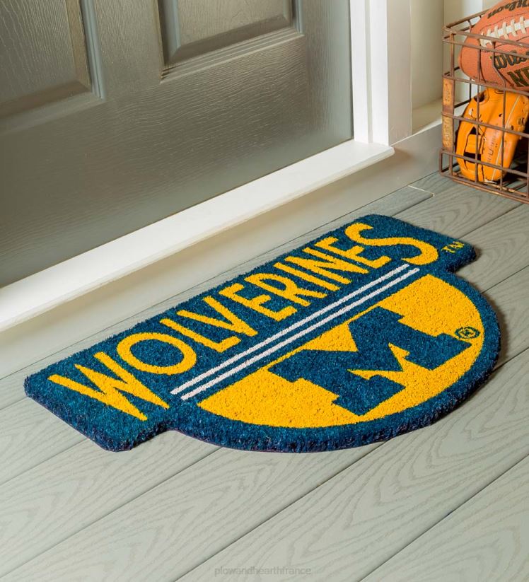 Plow & Hearth tapis et nattes Paillasson en fibre de coco en forme d'équipe ncaa - Tigres auburn 0BNZ1496