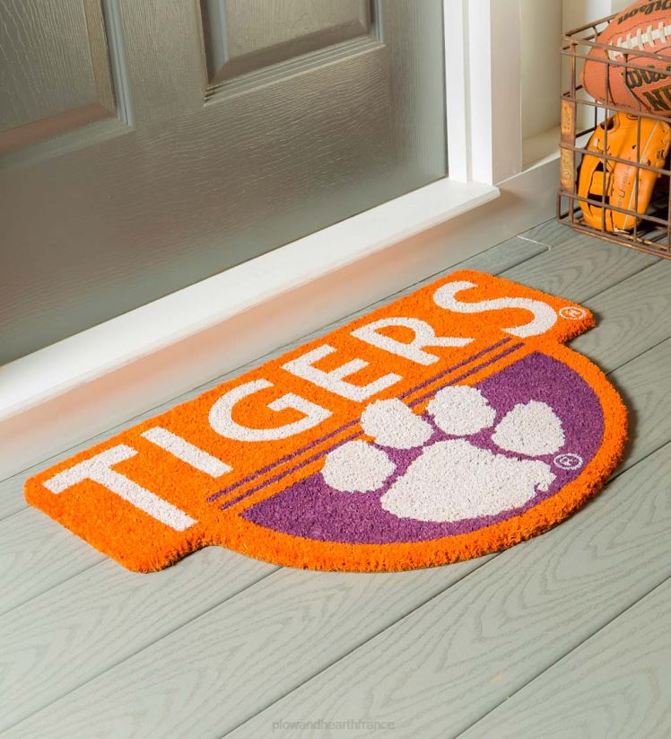 Plow & Hearth tapis et nattes Paillasson en fibre de coco en forme d'équipe ncaa - Tigres auburn 0BNZ1496