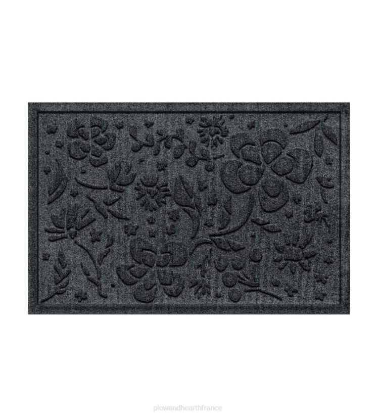 Plow & Hearth tapis et nattes Paillasson floral intérieur/extérieur Waterhog, 2' x 3' - anthracite 0BNZ1319