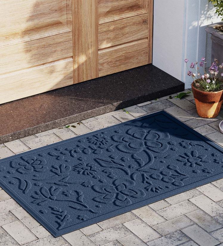 Plow & Hearth tapis et nattes Paillasson floral intérieur/extérieur Waterhog, 2' x 3' - anthracite 0BNZ1319