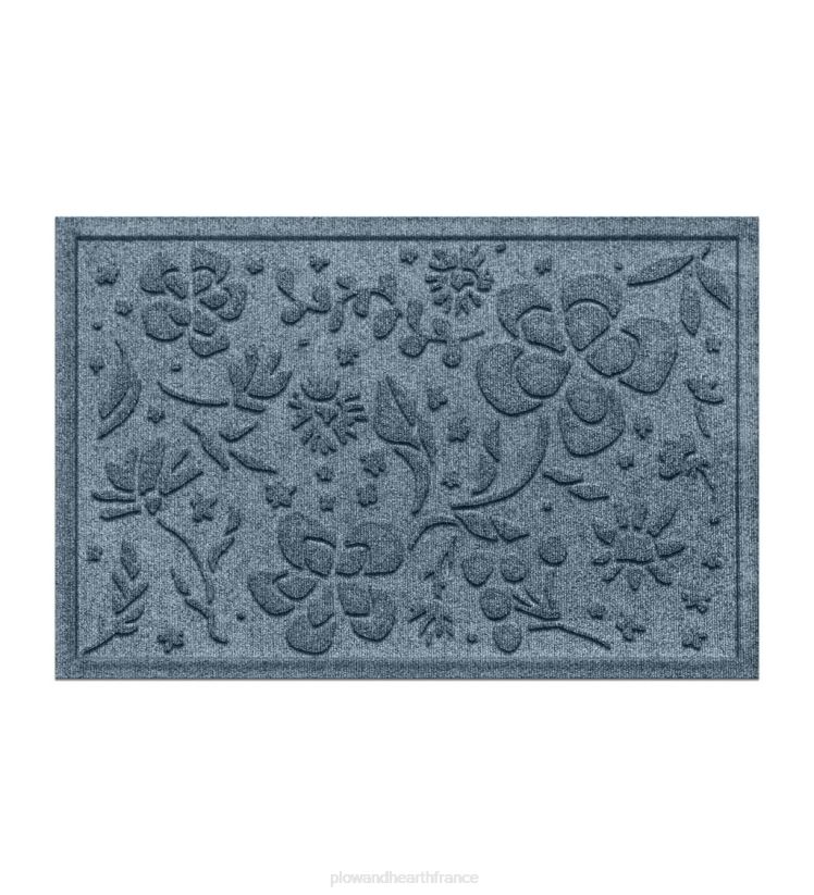 Plow & Hearth tapis et nattes Paillasson floral intérieur/extérieur Waterhog, 2' x 3' - anthracite 0BNZ1319