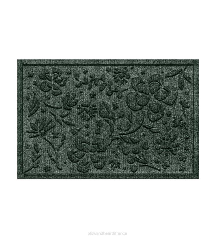 Plow & Hearth tapis et nattes Paillasson floral intérieur/extérieur Waterhog, 2' x 3' - anthracite 0BNZ1319