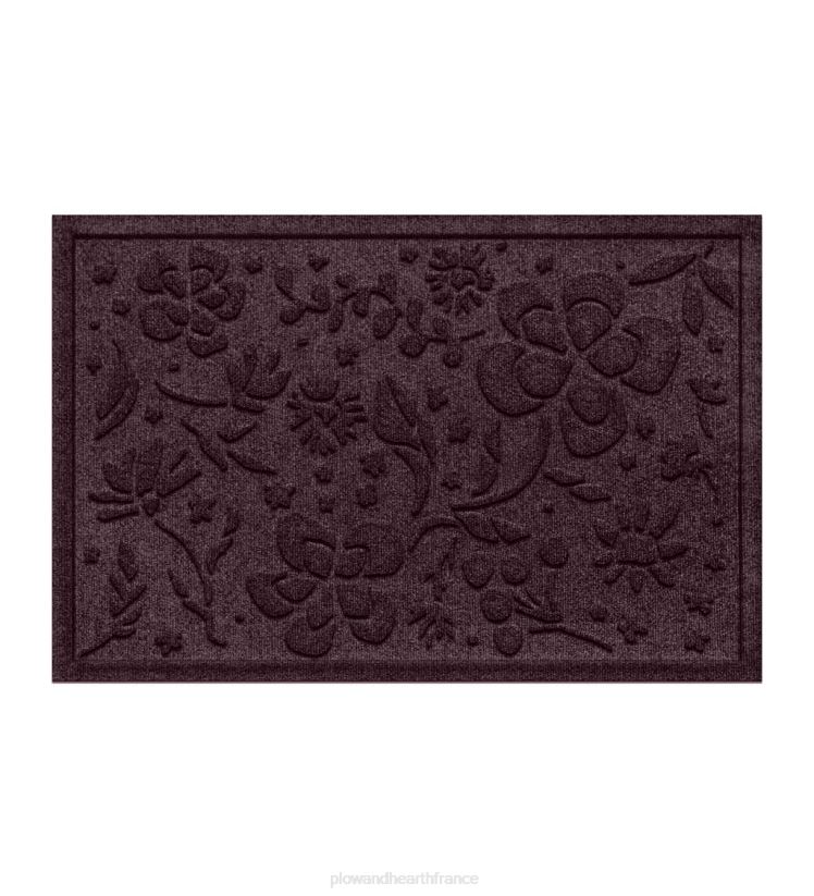 Plow & Hearth tapis et nattes Paillasson floral intérieur/extérieur Waterhog, 2' x 3' - anthracite 0BNZ1319