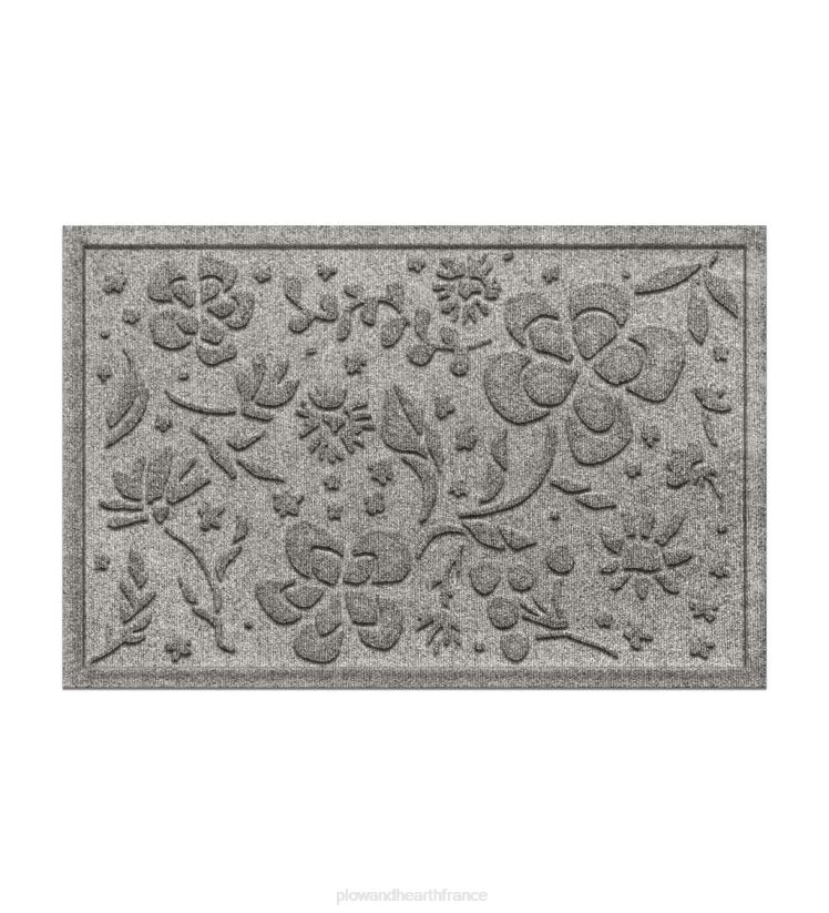 Plow & Hearth tapis et nattes Paillasson floral intérieur/extérieur Waterhog, 2' x 3' - anthracite 0BNZ1319