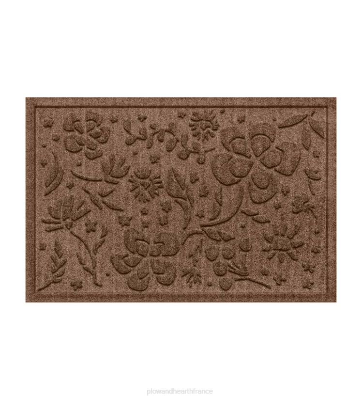 Plow & Hearth tapis et nattes Paillasson floral intérieur/extérieur Waterhog, 2' x 3' - anthracite 0BNZ1319