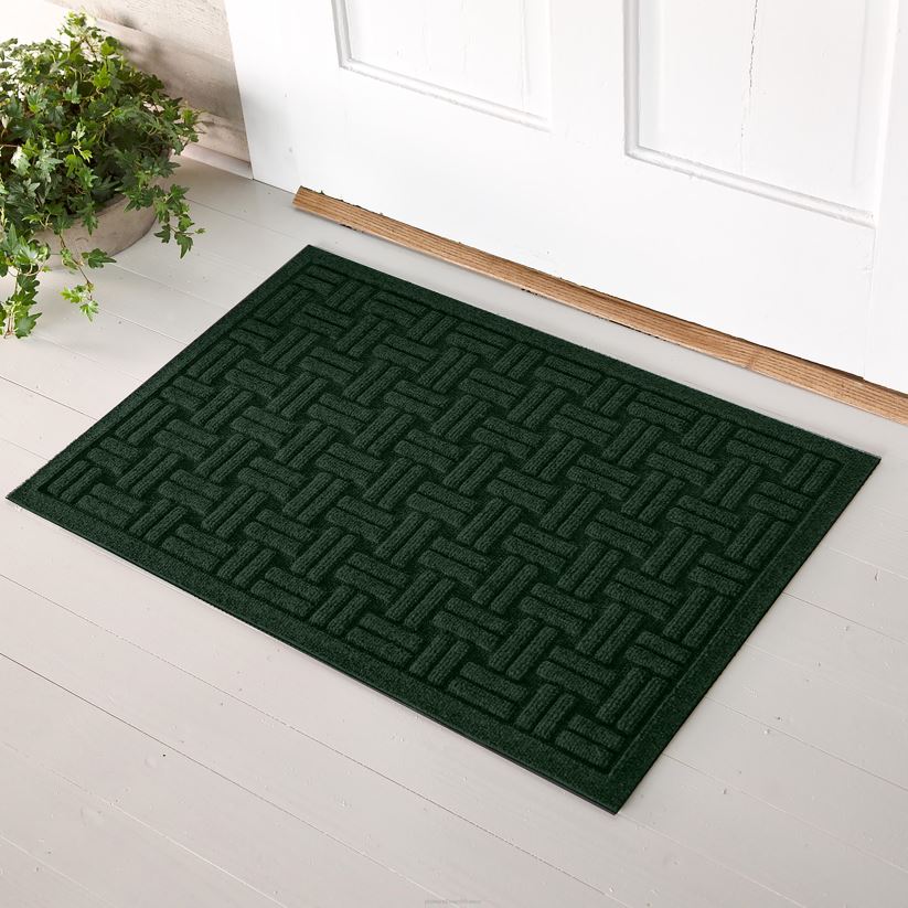 Plow & Hearth tapis et nattes Paillasson tressé en panier Waterhog, 20" x 30" - à feuilles persistantes 0BNZ1291