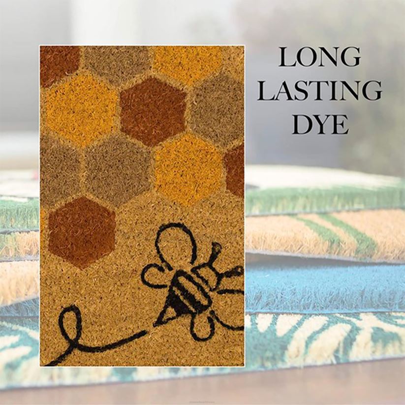 Plow & Hearth tapis et nattes Tapis de coco Bee Happy 0BNZ1936