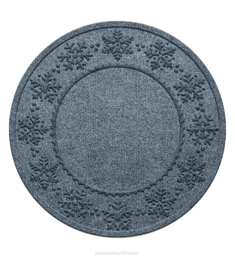 Plow & Hearth tapis et nattes Tapis de sapin de Noël anti-déversement Waterhog en forme de flocon de neige - bleu 0BNZ1954